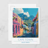 ケープタウン南アフリカアートヴィンテージ旅行 ポストカード (正面/裏面)