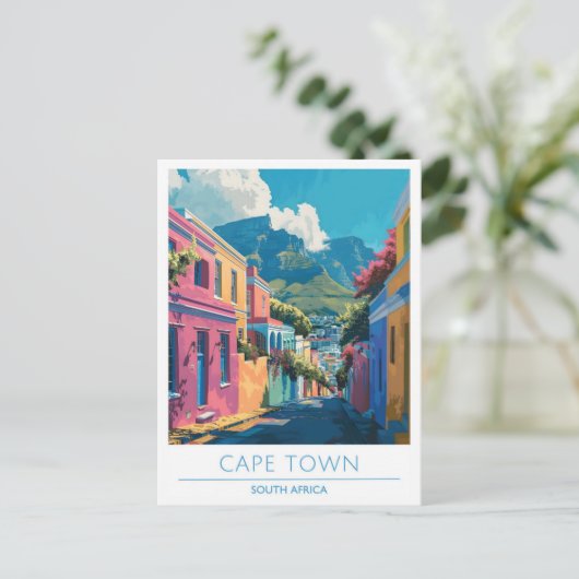 ケープタウン南アフリカアートヴィンテージ旅行 ポストカード (スタンド正面)