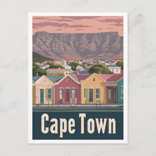 ケープタウン南アフリカアートヴィンテージ旅行 ポストカード (正面)
