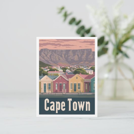 ケープタウン南アフリカアートヴィンテージ旅行 ポストカード (スタンド正面)