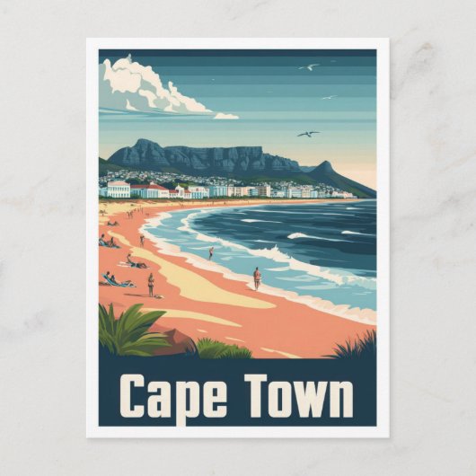 ケープタウン南アフリカアートヴィンテージ旅行 ポストカード (正面)
