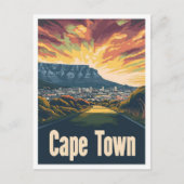 ケープタウン南アフリカアートヴィンテージ旅行 ポストカード (正面)