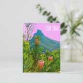 ケープタウン南アフリカプロテアライオンの頭 ポストカード (スタンド正面)