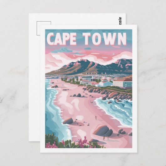 ケープタウン南アフリカヴィンテージ有名な旅行場所 ポストカード (正面/裏面)