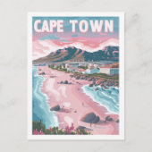 ケープタウン南アフリカヴィンテージ有名な旅行場所 ポストカード (正面)