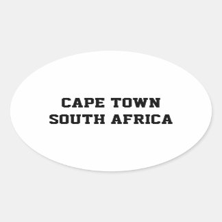 ケープタウン南アフリカ共和国の楕円形のステッカー 楕円形シール