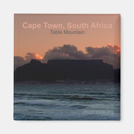 ケープタウン南アフリカ写真おみやげ磁石 マグネット (正面)