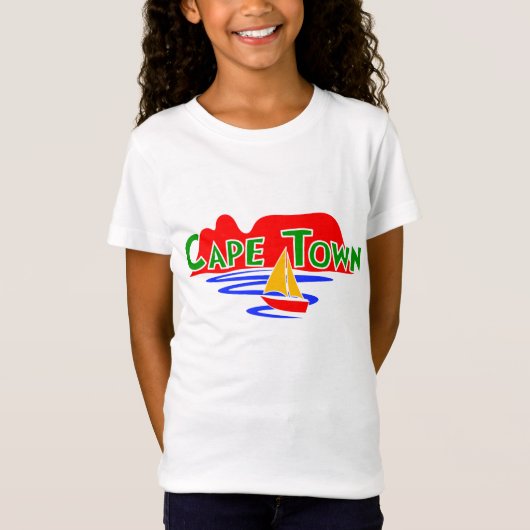 ケープタウン南アフリカ女子または子供Tシャツ Tシャツ (正面)
