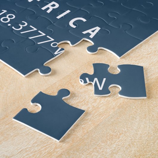 ケープタウン南アフリカ市地図ラインアート ジグソーパズル (側面)