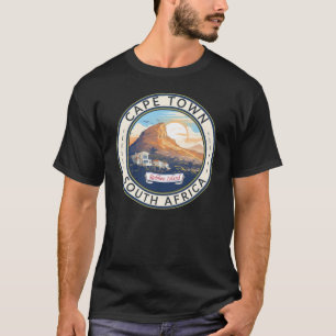 ケープタウン南アフリカ旅行アートバッジ Tシャツ