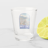 ケープタウン南アフリカ旅行アートヴィンテージ ショットグラス (裏面)