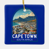 ケープタウン南アフリカ旅行アートヴィンテージ セラミックオーナメント (正面)
