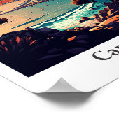 ケープタウン南アフリカ旅行アートヴィンテージ ポスター (角)