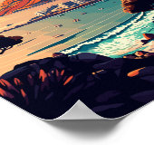 ケープタウン南アフリカ旅行アートヴィンテージ ポスター (角)