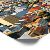 ケープタウン南アフリカ旅行アートヴィンテージ ポスター (角)