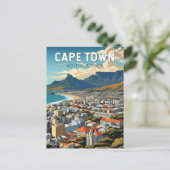 ケープタウン南アフリカ旅行アートヴィンテージ ポストカード (スタンド正面)