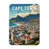 ケープタウン南アフリカ旅行アートヴィンテージ マグネット (縦)