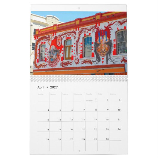 ケープタウン南アフリカ自然アーキテクチャーシティ カレンダー (4月 2027)