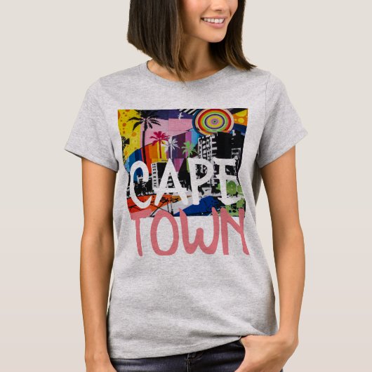 ケープタウン南アフリカ落書き壁画シャツ2 Tシャツ (正面)