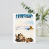 ケープタウン南アフリカ表山の水色 ポストカード (スタンド正面)