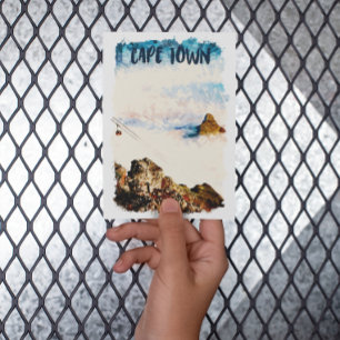 ケープタウン南アフリカ表山の水色 ポストカード