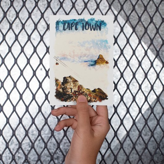 ケープタウン南アフリカ表山の水色 ポストカード