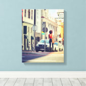 ケープタウン南アフリカ通りビューシティスケープ キャンバスプリント (インサイチュ (ウッドフロア))