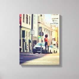 ケープタウン南アフリカ通りビューシティスケープ キャンバスプリント