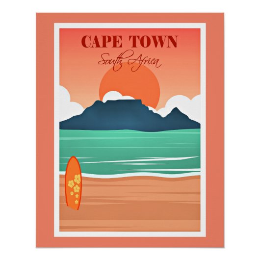 ケープタウン南アフリカ ポスター (正面)