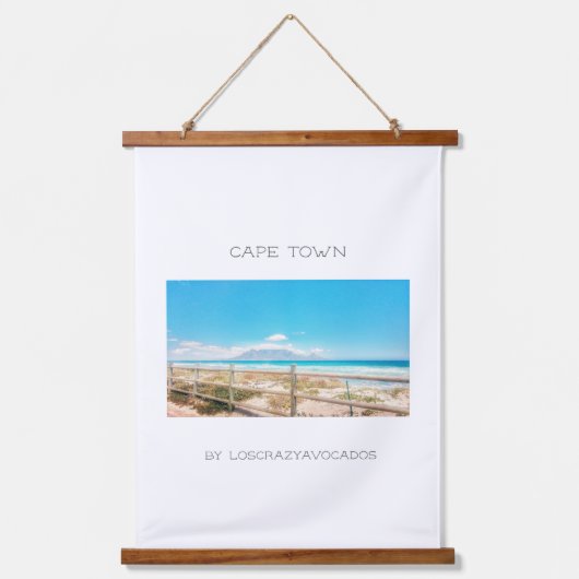 ケープタウン南アフリカZAテーブルマウンテンビュー 吊り下げ型タペストリー (正面)