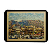 ケープタウン磁石南アフリカヴィンテージ旅行 マグネット (横)