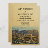 ケープタウン結婚式招待状南アフリカ 招待状 (正面/裏面)