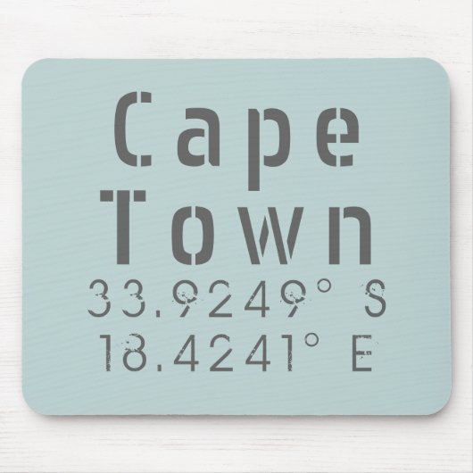 ケープタウン緯度経度 マウスパッド (正面)