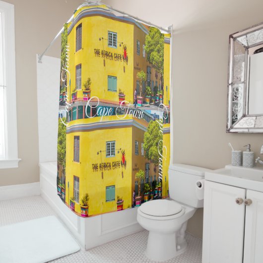 ケープタウン街並み建築南アフリカ シャワーカーテン (インサイチュ)