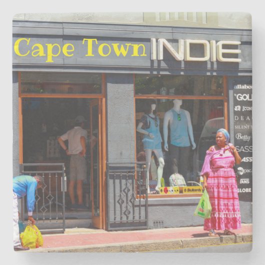 ケープタウン街並み建築南アフリカ ストーンコースター (正面)