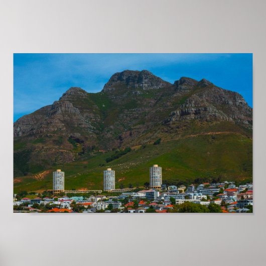 ケープタウン街並み建築南アフリカ ポスター (正面)
