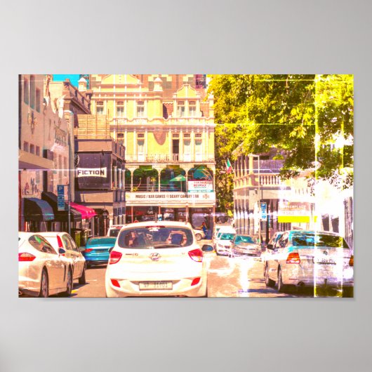 ケープタウン街並み建築南アフリカ ポスター (正面)