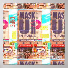 ケープタウン街並み建築南アフリカ ポスター