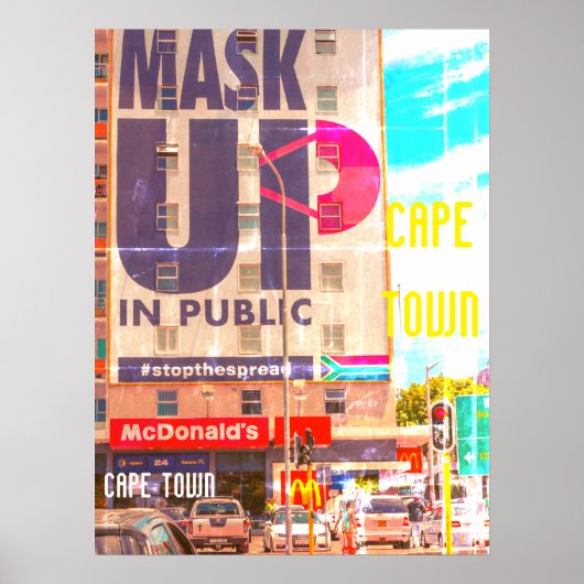 ケープタウン街並み建築南アフリカ ポスター (正面)