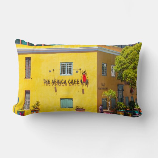 ケープタウン街並み建築南アフリカ ランバークッション (正面)