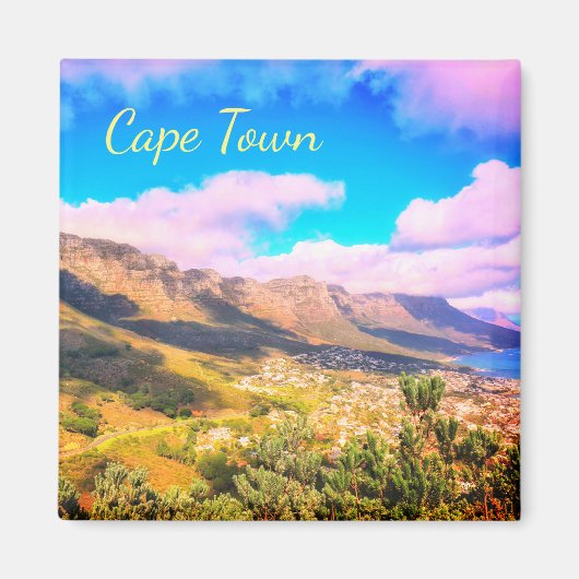 ケープタウン12使徒ビーチ海マウンテンマグネット マグネット (正面)