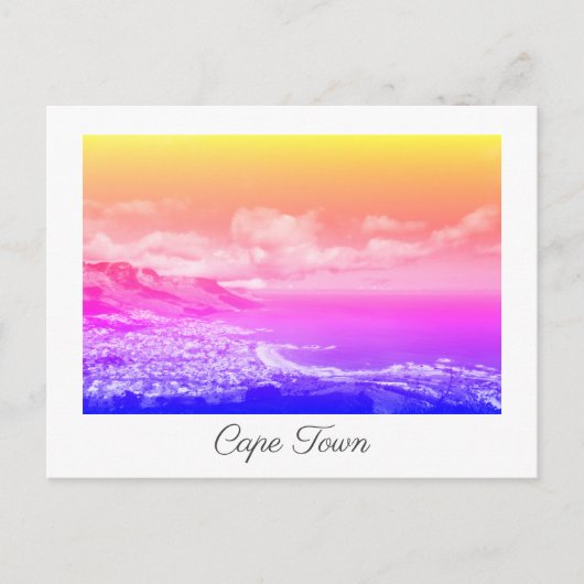 ケープタウン12使徒海ビューパノラマ ポストカード (正面)
