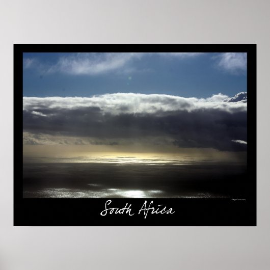 ケープタウン、テーブルマウンテンから表示 ポスター (正面)