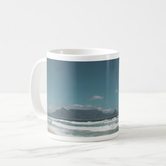 ケープタウン テーブルマウンテン 海 コーヒーマグカップ (正面左)