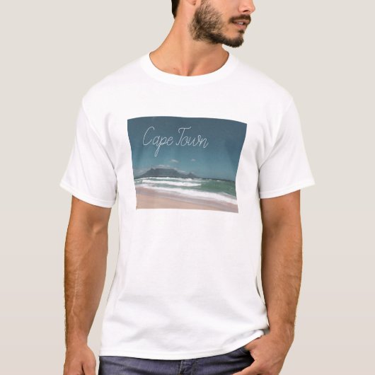 ケープタウン テーブルマウンテン 海 Tシャツ (正面)