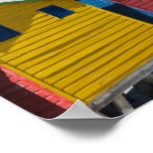 ケープタウン、ビーチの小屋 ポスター (角)