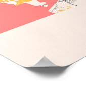 ケープタウン – 南アフリカチョークシティの地図 ポスター (角)