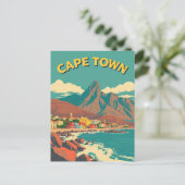 ケープタウン、南アフリカレトロヴィンテージトラベル ポストカード (スタンド正面)