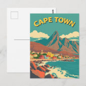 ケープタウン、南アフリカレトロヴィンテージトラベル ポストカード (正面/裏面)