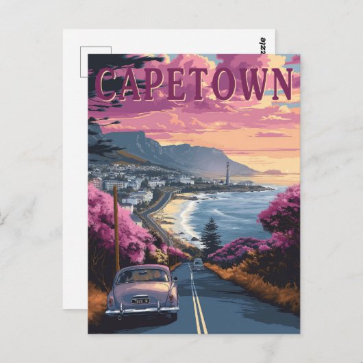 ケープタウン、南アフリカヴィンテージ旅行 ポストカード (正面/裏面)